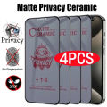 usS MAX X XR XPhone ini Anti-Spyware 12 13 4pcs Matte Ceramic Privacy Screen Protector for iPhone 14 11 15 Pro Max M Film for i7 8 Pl. 