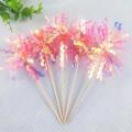 Wood Happy Birthday Cake Toppers Handmade DIY Shiny Cupcake Toppers Glitter 5Pcs Glitter Cake Decoration for Birthday celebrations Weddings Parties Cake decorating Gift giving.