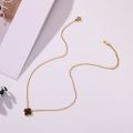 2023 Fashion Designer Brand Luxury Stainless Steel Bracelet 18k Gold Plated Four Leaf Clover Necklace Set For Women.