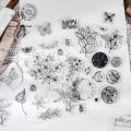 Sweet Journal Clear Silicone Stamp Butterfly Flower Letters Style Transparent Stamps for DIY Scrapbooking Photo Album Cards Handmade Paper Craft Decoration. 