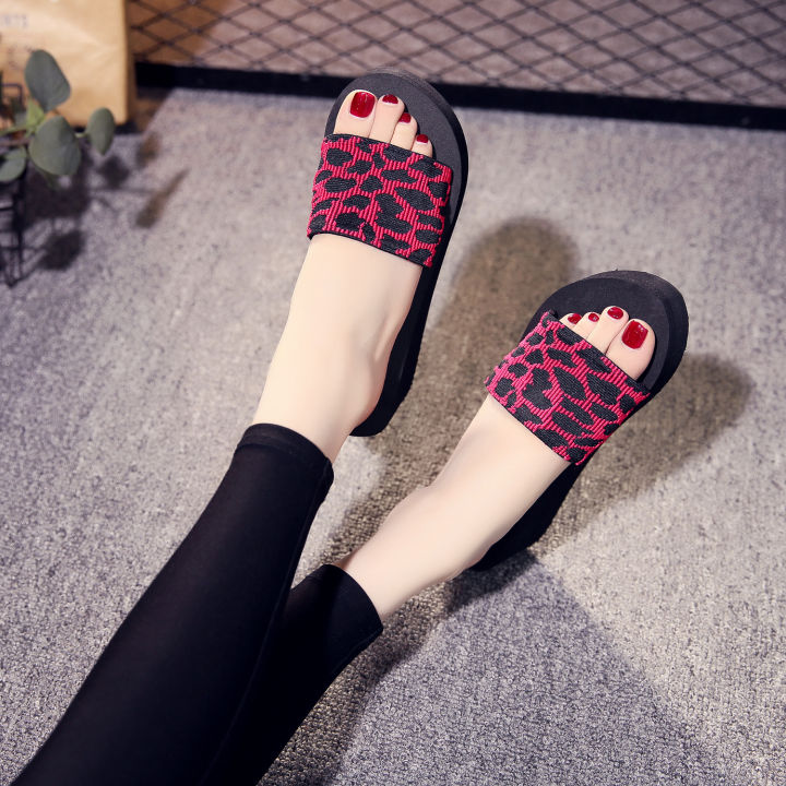 2021%20summer%20new%20elastic%20band%20flat%20wedge%20word%20ladies%20sandals%20flatform%20heel%20slippers%20summer%20wholesale%20foreign%20trade%20-%20Image%202