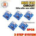 Mini Rechargeable 3.7/4.2/5 Volt Fan Circuit 3 Step Fan Speed Control with LED indicator Replacement Parts for mini Rechargeable Fan 3.7/4.2/5 Volt size- 1.80 cm.