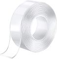 Double Sided Adhesive Silicone Heavy Duty Nano Washi Waterproof Sticky Craft Heat Resistant Anti-Slip Gel Tape for Metal, Glass, Walls (3m, Transparent).