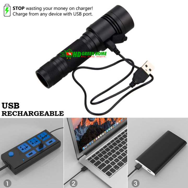 Powerful%20T6%20LED%20Torchlight%2010W%20800%20Lumen%20USB%20Rechargeable%20IP65%20Torch%20Light%20-%20Image%205