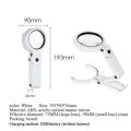 Magnifying Glass Dual Use Table Lamp Bright Stand Non Slip Hand Held 8 LED Magnifier Lamp for Reading Crafting Repairing. 