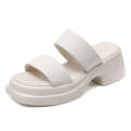 Heels, Thick Soles, Tall Sandals Summer Outwear, Heels 2023 New Fashion and High Sense Open Toe Genuine Leather Slippers for Women.