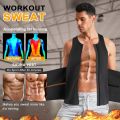 Sauna Waist Trainer Vest for Men Weight Loss Sweat Vest Double Tummy Control Trimmer Belts Neoprene Workout Upper Body Shaper.