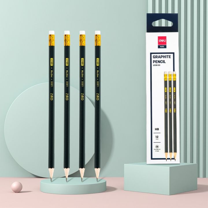 Deli%20%20EU20000%20Graphite%20Pencil%20With%20Eraser%20HB%20Pencil%2012%20PCS%20-%20Image%205