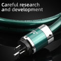Hifi Power Cable High Quality OCC Copper EU US AU Power Cord For CD Decoder and Tube Amplifier. 