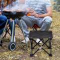 Folding Stool Seat Easy to Carry Compact Chair Footrest Chair Ottoman Camping Chair Foot Stool Saddle Chair for Backpacking Hiking Traveling.