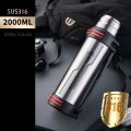GIANXI Large Capacity Vacuum Flasks Stainless Steel Thermos Bottle Outdoor Travel Keeping Warm And Cold Water Bottle. 