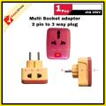 Multi Socket Plug Adapter 250V 16A 2 Pin Power Plug To 3 Way 3 Point Socket Converter With LED Indicator 1pcs. 
