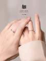 Ruyi couple's ring sterling silver pair of girls' original niche design light luxury living ring boy's birthday gift.