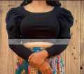 Women's Short Body Crop Top with Long Sleeves - Premium Stitching.