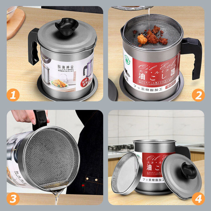 Stainless%20Steel%201.4L%20Oil%20Filter%20Pot%20Leakproof%20Can%20Grease%20Container%20Tank%20Filter%20Residue%20Filter%20Oil%20Pot%20with%20Strainer%20Storage%20-%20Image%206