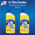 Lizol Disinfectant Floor & Surface Cleaner Citrus 2x500ml Double Pack, Kills 99.9% Germs. 