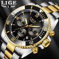 LIGE Stainless Steel Multifunction Watch. 