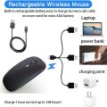 Rechargeable Wireless & Bluetooth RGB Dual Model Waterproof Optical Mouse For PC and Laptop Mouse. 