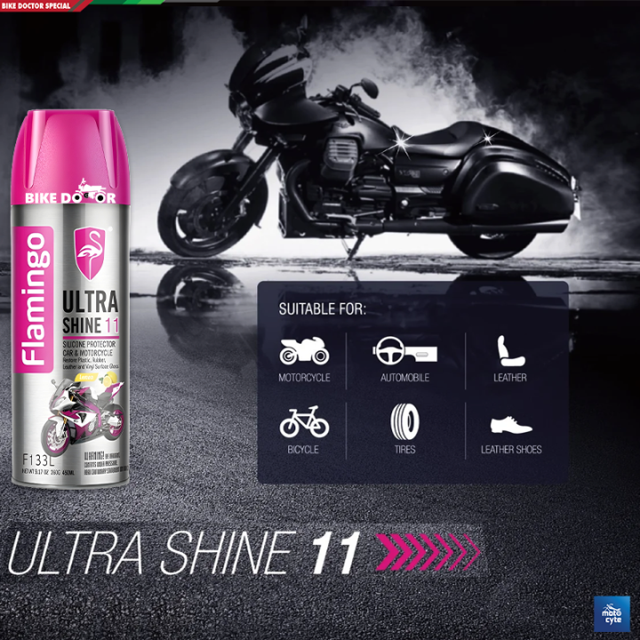 Flamingo%20Ultra%20Shine%2011%20Silicone%20Protector%20%20Spray%20for%20Motorbike/Car%20450ml%20Long%20Lasting%20Instant%20Result%201%20Piece%20-%20Image%203