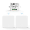 Wireless Light Wall Switch RF 433Mhz Relay Receiver with 2x1Gang Panel Switch LED Remote Control for LED Lamp.
