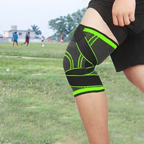 Yfmall 2Pcs Fitness Running Cycling Knee Support Braces Elastic Sport Compression Pads