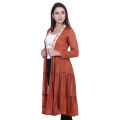 VIRGO MAROON COLOR CHIFFON OUTER FOR WOMEN. 