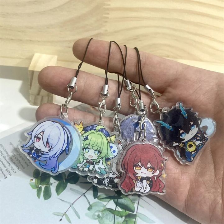 Honkai: Star Rail Lunae Jingliu HuoHuo Acrylic Figures Keychain Cute Phone Case Pendant Anime Keyring Props Bag Hangings Jewelry