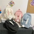 Cute Rabbit Young Girl School Backpack Female Large Capacity Kawaii Back Pack Mochila Pink Women Bagpack Nylon Cartoon Schoolbag. 