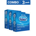 Durex - Extra Safe Condom - Combo Pack - 3 Packs - 3x3=9pcs.