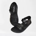 Trendy Leather Sandal For Men-Black - Slippers For Men.