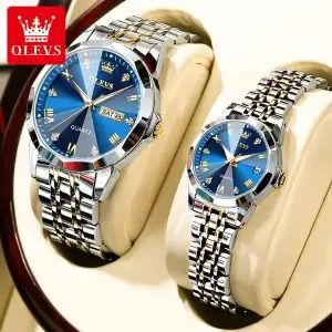 OLi-VS 9931 Fashion Luxury Couple Luminous Waterproof Mechanical Watch