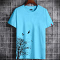 Gach o Pakhi T-SHIRT FOR MEN tree design Trendy  t- shirt ash colour. 