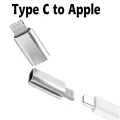 【All Series】 Micro USB to Type-C to Lightning Adapter Android Apple IOS UBS-C Converter Data Sync Fast Charging Charger. 