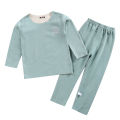 Children's boneless velvet underwear set AB side baby warm seamless autumn clothes autumn pants boys and girls pajamas loungewear. 