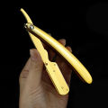 Colorful Acrylic Handle Razor Eyebrow Shaving Blade Holder Men's Manual Folding Shaver Barber Shop Beard Cleaning Tools Y0525. 
