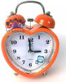 Bell Table Alarm Clock Love Shape - Wall Clock. 