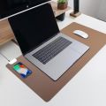 Large Leather Computer and laptop pad Mouse Pad and large office Table mat Chocolate Color. 