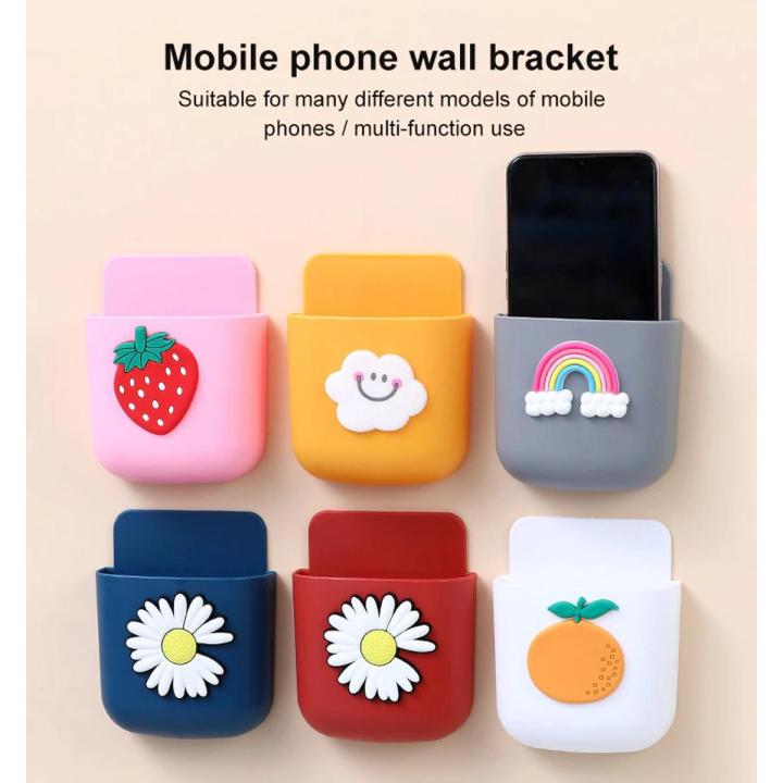 1 pcs Wall Mounted Storage Box Mobile Phone Socket Holder TV Air Conditioner Remote Control Organizer Self-adhesive Box