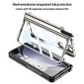 Plating Phantom Case for Samsung Galaxy Z Fold 5 4 3, Magnetic Hinge Protection, [S Pen Holder] [Folding Stand] [HD Tempered Film] Fold5 Fold4 Cover All-Inclusive Casing. 