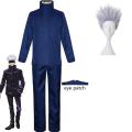 Jujutsu Kaisen Gojo Satoru Cosplay Anime Costume Tops Pants Eye Patch Halloween Party Men Uniform Wigs Halloween Costume New. 