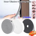 4M(2 Roll) Air Conditioner Insulation Foam Tape Sponge Window Sealing Strips Sound-Proof Weather Stripping Door Seal Gap Blocke.