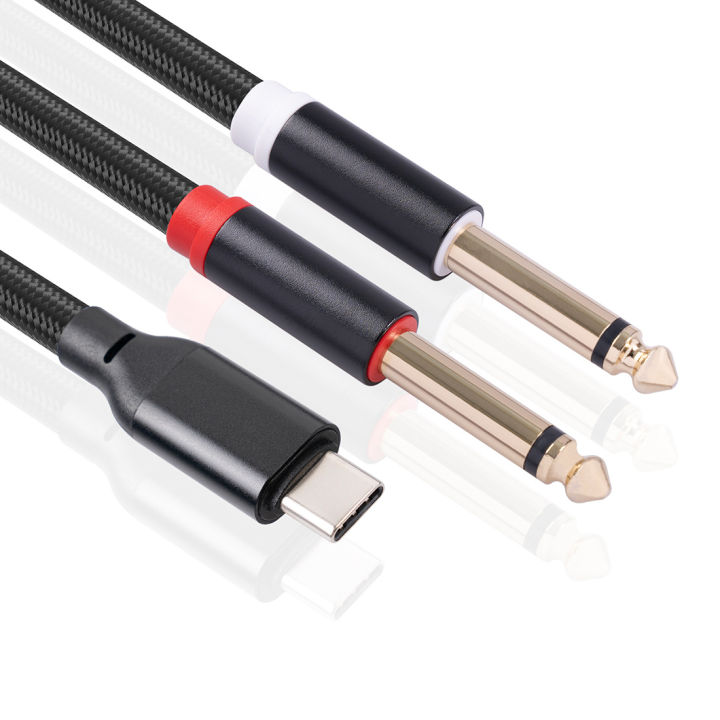 USB%20C%20To%20Dual%206.35Mm%20Audio%20Stereo%20Cable%20Type%20C%20To%20Dual%206.35Mm%20,1Meters%20-%20Image%204