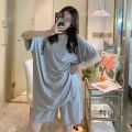 Pajama Sets Women Oversized Summer Korean Kawaii Printed Harajuku Soft Womens Homewear Pregnant Fashion Preppy Girls Pajamas. 