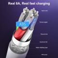 A9S Fast Car Charger 8 Port Multi USB LCD Display 12V Phone Charger USB Hub for Phone Tablets DVR - black.