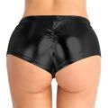 Womens Fashion Shorts Bottoms Shiny Faux Leather Low Waist Hot Shorts Pants for Clubwear Pole Dancing Raves Festivals Costumes. 