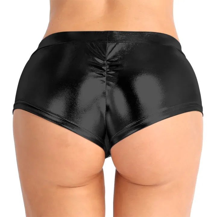 Womens%20Fashion%20Shorts%20Bottoms%20Shiny%20Faux%20Leather%20Low%20Waist%20Hot%20Shorts%20Pants%20for%20Clubwear%20Pole%20Dancing%20Raves%20Festivals%20Costumes%20-%20Image%206