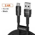 Toocki Micro USB Cable Fast Charging Data Cord 2M 3M For Samsung S7 Xiaomi Redmi Note 5 Pro Android Mobile Phone Cable Micro USB.