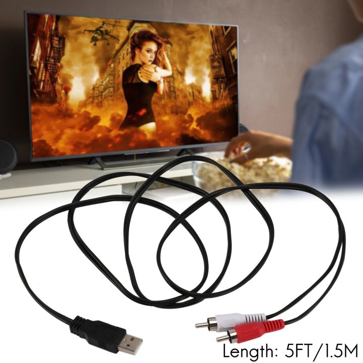 1.5M%20Usb%20A%20Male%20To%202X%20Rca%20Phono%20Male%20Av%20Cable%20Lead%20Pc%20Tv%20Aux%20Audio%20Video%20Adapter%20-%20Image%208
