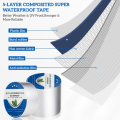 Super Sticky Aluminum Foil Butyl Rubber Tape Self Adhesive Waterproof for Roof Pipe Marine Repair  -  Gold Palace. 