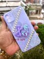 For iPhone 12 New Ladies With Stone Butterfly & Glitter Ladies phone Cover  For iPhone 12 Back Case Cover. 